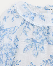 Blouse &agrave; manches longues Ad&egrave;le Imprim&eacute; porcelaine  Natalys