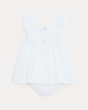 Robe en broderie sans manches Eglantine Coloris &eacute;cru  Natalys