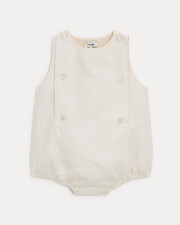 Barboteuse en twill Honor&eacute; Coloris beige  Natalys
