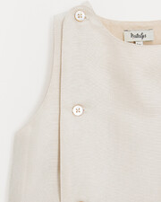 Barboteuse en twill Honor&eacute; Coloris beige  Natalys