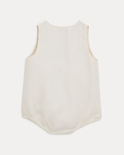 Barboteuse en twill Honor&eacute; Coloris beige  Natalys