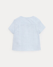 Chemise &agrave; manches courtes Th&eacute;odore Imprim&eacute; rayures ciel  Natalys