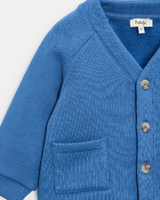 Gilet en molleton Georges Coloris bleu nattier  Natalys