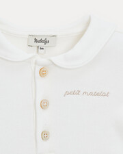 Body col marin brod&eacute; petit matelot Mar... Coloris &eacute;cru  Natalys