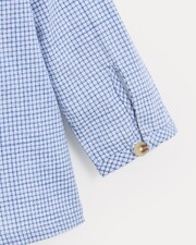 Chemise à manches longues Augustin Imprimé carreaux bleu Natalys