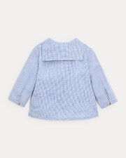 Chemise à manches longues Augustin Imprimé carreaux bleu Natalys