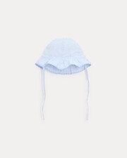 Chapeau en coton Lison Imprim&eacute; rayures ciel  Natalys