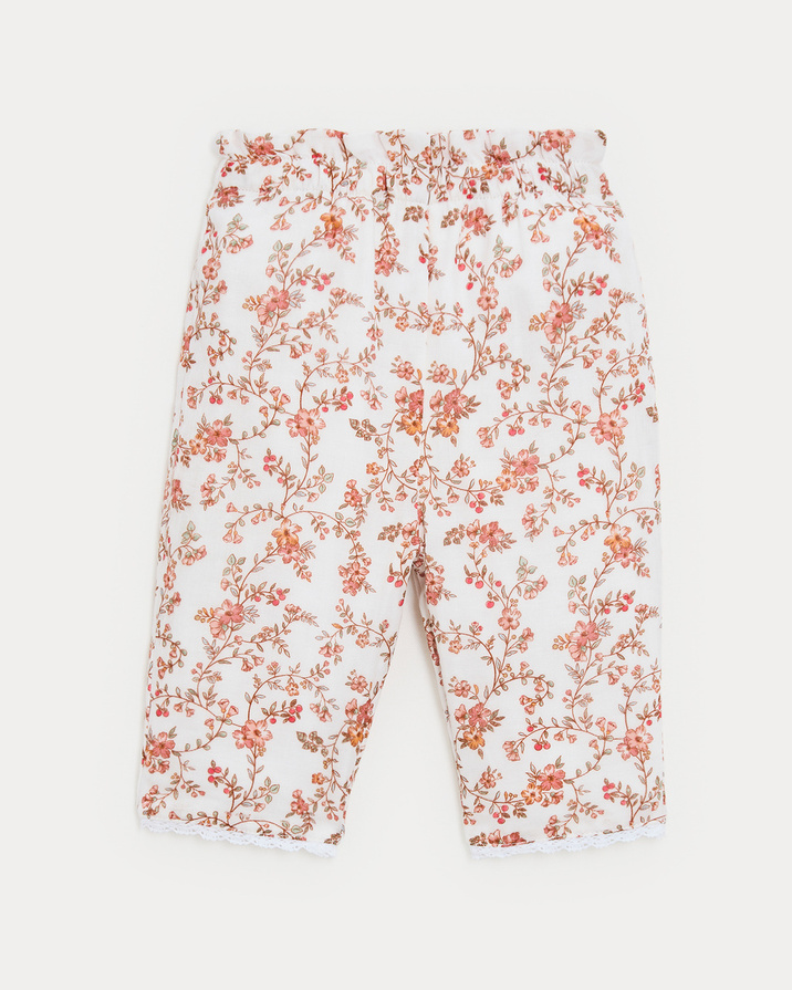 Pantalon en gaze de coton Paula Imprim&eacute; arabesque  Natalys
