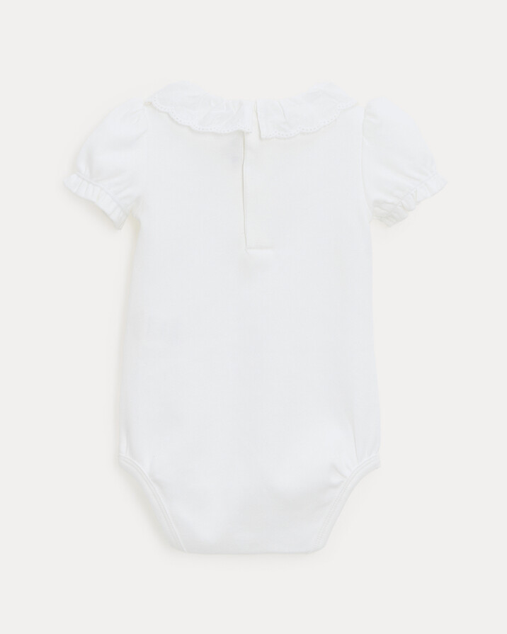 Body manches courtes &agrave; col brod&eacute; Lucie Coloris &eacute;cru  Natalys