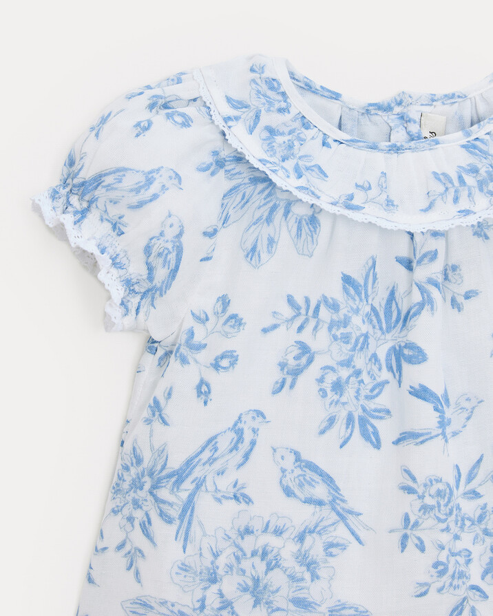 Blouse manches courtes Thelma Imprim&eacute; porcelaine  Natalys