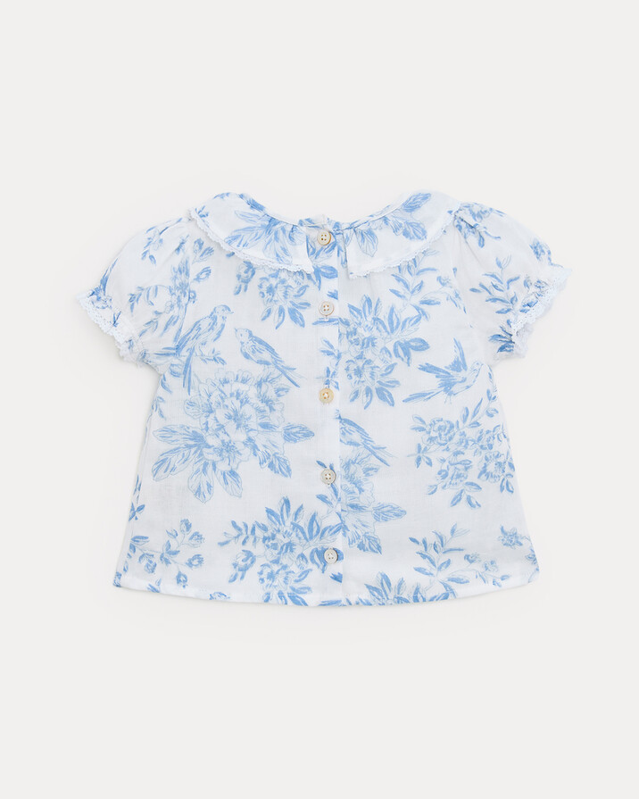 Blouse manches courtes Thelma Imprim&eacute; porcelaine  Natalys