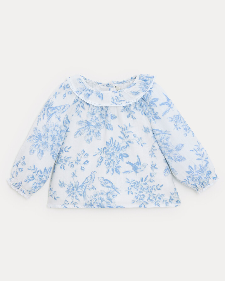 Blouse &agrave; manches longues Ad&egrave;le Imprim&eacute; porcelaine  Natalys