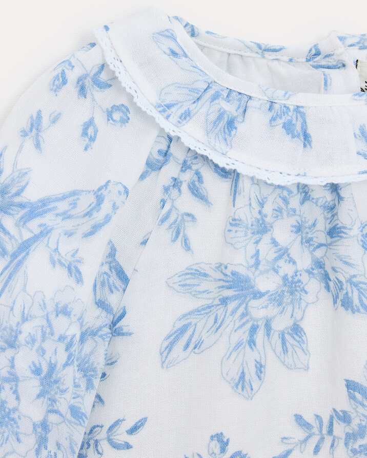 Blouse &agrave; manches longues Ad&egrave;le Imprim&eacute; porcelaine  Natalys