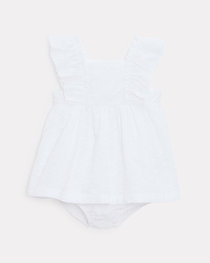 Robe en broderie sans manches Eglantine Coloris &eacute;cru  Natalys