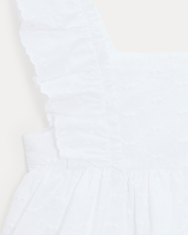 Robe en broderie sans manches Eglantine Coloris &eacute;cru  Natalys