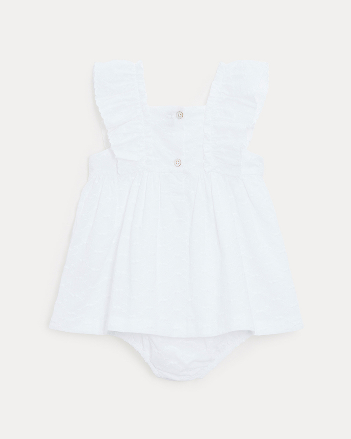 Robe en broderie sans manches Eglantine Coloris &eacute;cru  Natalys