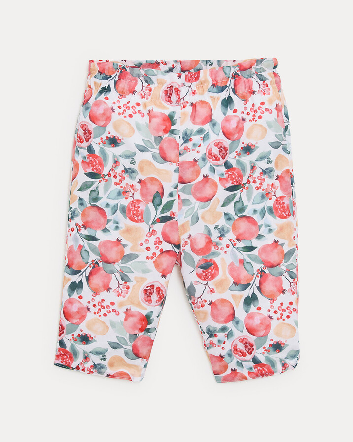 Pantalon en voile de coton Paula Imprim&eacute; grenade  Natalys