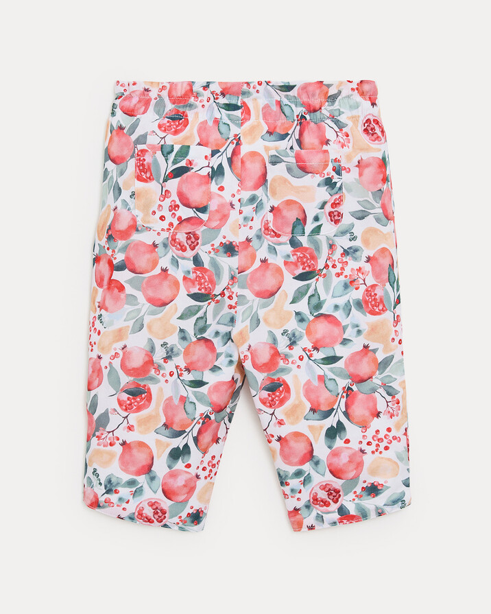 Pantalon en voile de coton Paula Imprim&eacute; grenade  Natalys