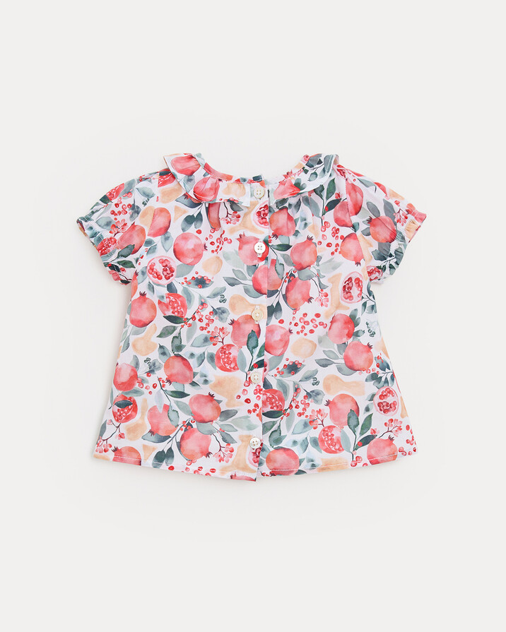 Blouse manches courtes Thelma Imprim&eacute; grenade  Natalys