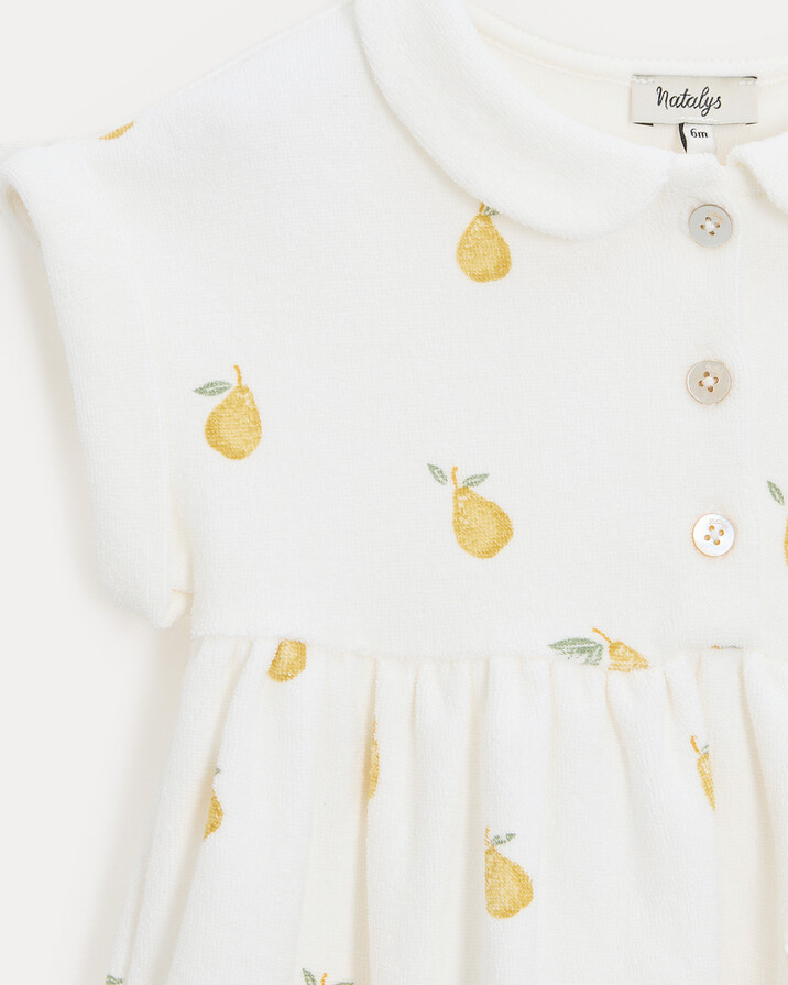 Robe en &eacute;ponge L&eacute;onie Imprim&eacute; poires  Natalys