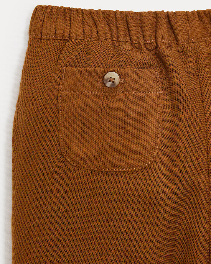 Pantalon en gaze de coton Achille Coloris noisette  Natalys