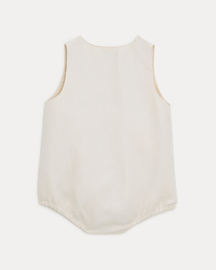 Barboteuse en twill Honor&eacute; Coloris beige  Natalys