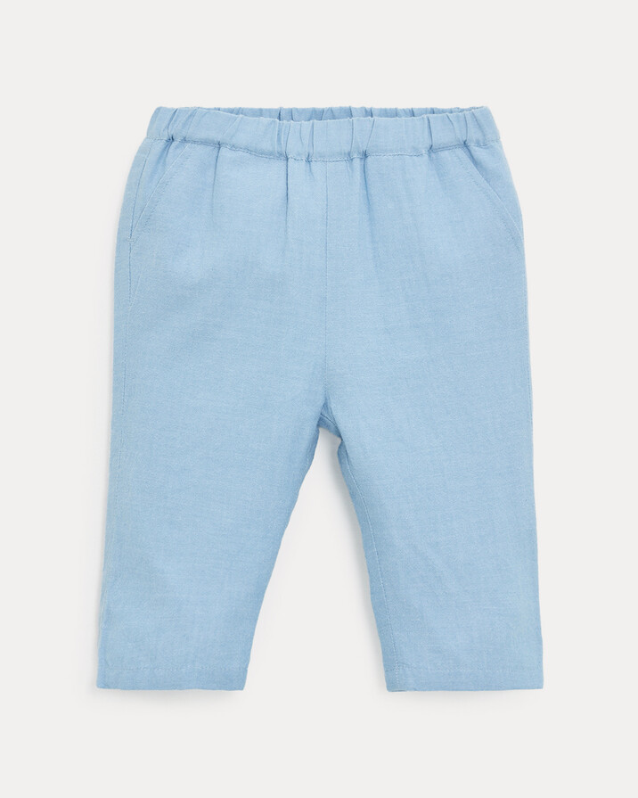 Pantalon en chambray Achille Coloris bleu clair  Natalys