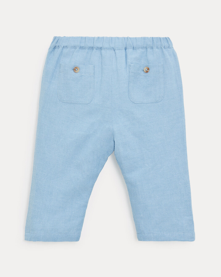 Pantalon en chambray Achille Coloris bleu clair  Natalys