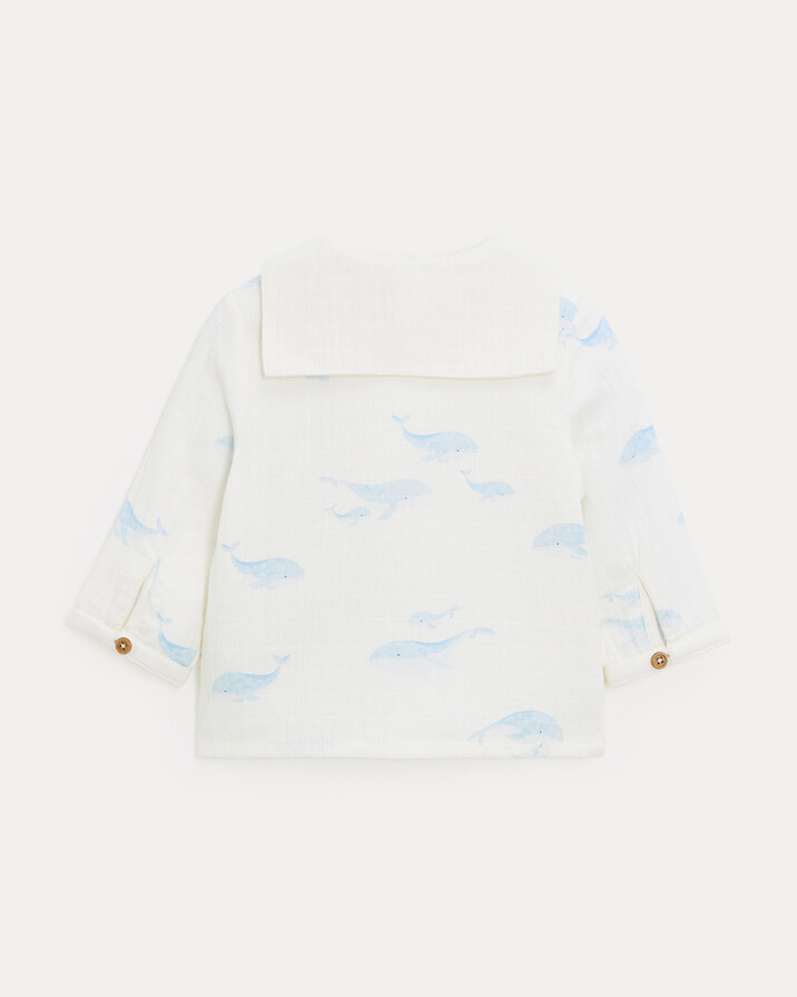 Chemise &agrave; manches longues Augustin Imprim&eacute; baleines  Natalys