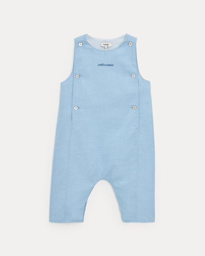 Combinaison longue en chambray Marceau Coloris bleu clair  Natalys