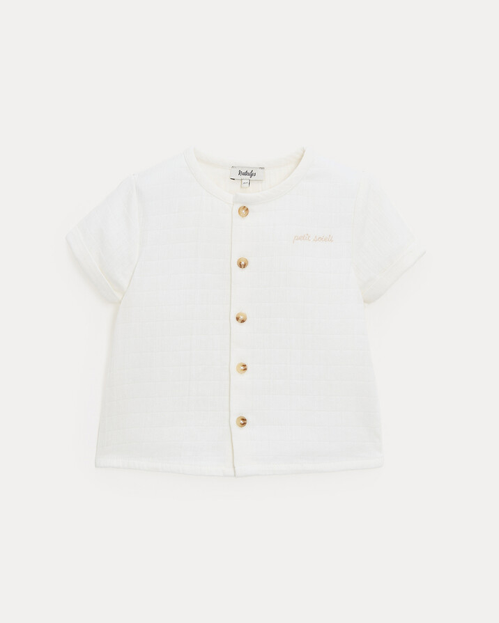 Chemise &agrave; manches courtes Th&eacute;odore Coloris &eacute;cru  Natalys