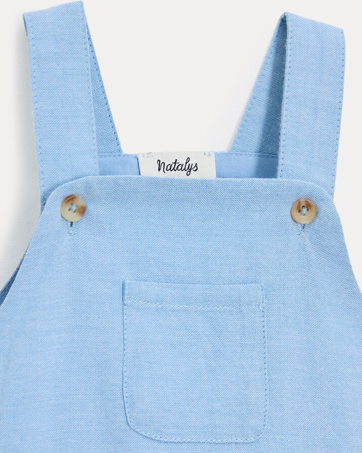 Barboteuse en chambray Octave Coloris bleu clair  Natalys