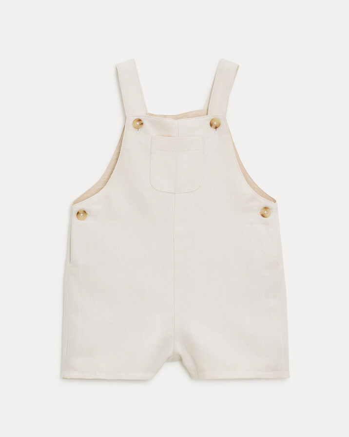 Salopette courte en twill Edgar Coloris beige  Natalys