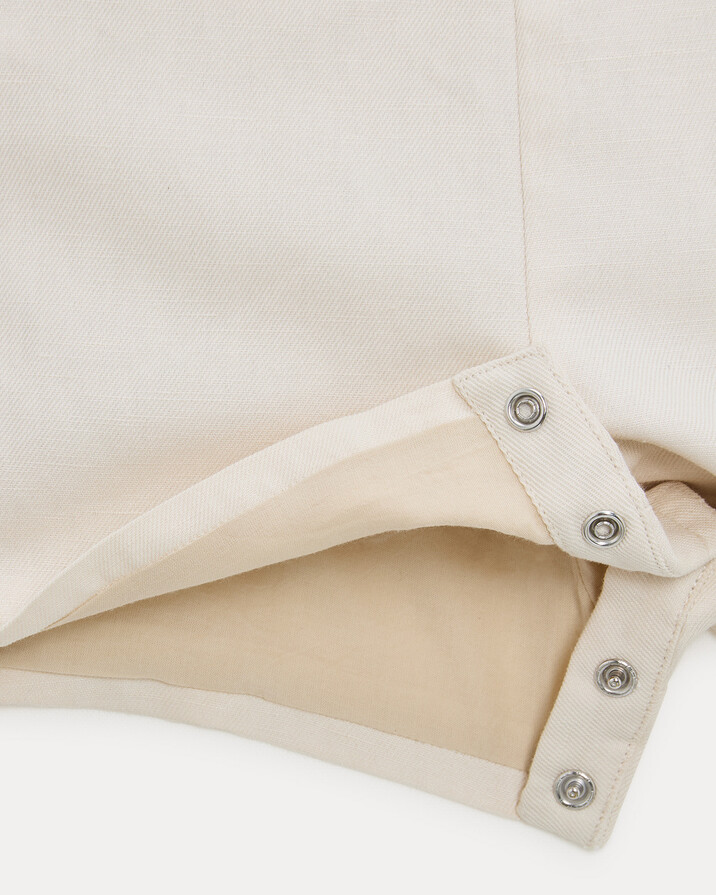 Salopette courte en twill Edgar Coloris beige  Natalys
