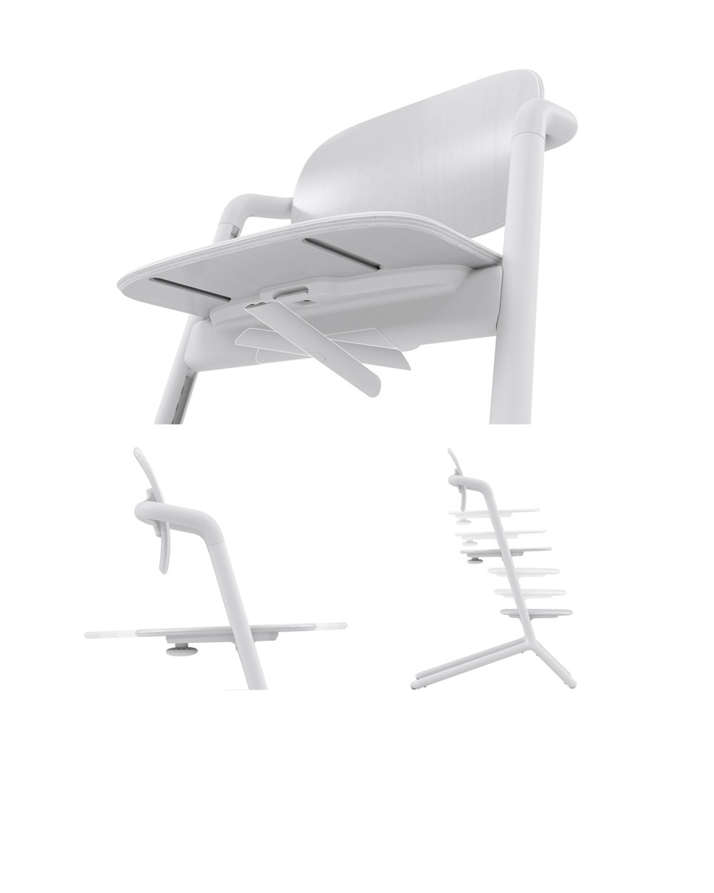 Chaise haute Lemo 3-en-1 Coloris all white  Cybex