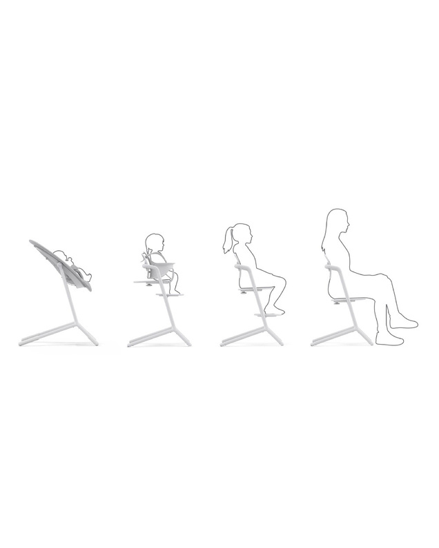 Chaise haute Lemo 3-en-1 Coloris all white Cybex