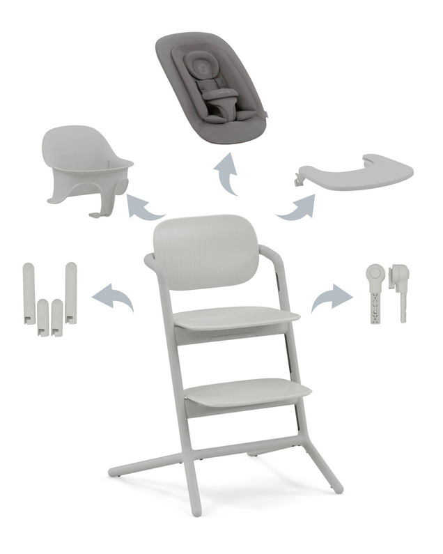 Chaise haute Lemo 4-en-1 Coloris suede grey Cybex
