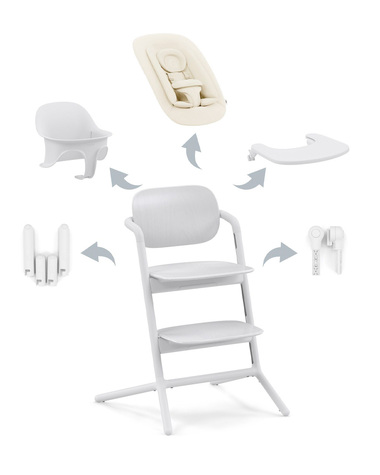 Chaise haute Lemo 4-en-1 Coloris all white  Cybex