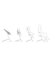 Chaise haute Lemo 3-en-1 Coloris all white  Cybex