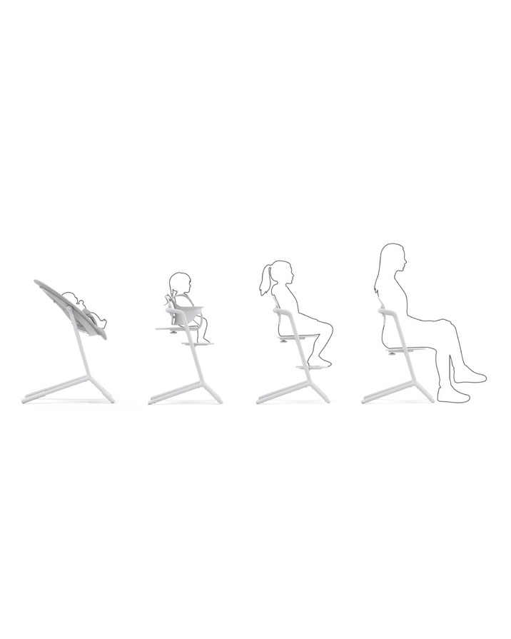 Chaise haute Lemo 3-en-1 Coloris all white  Cybex