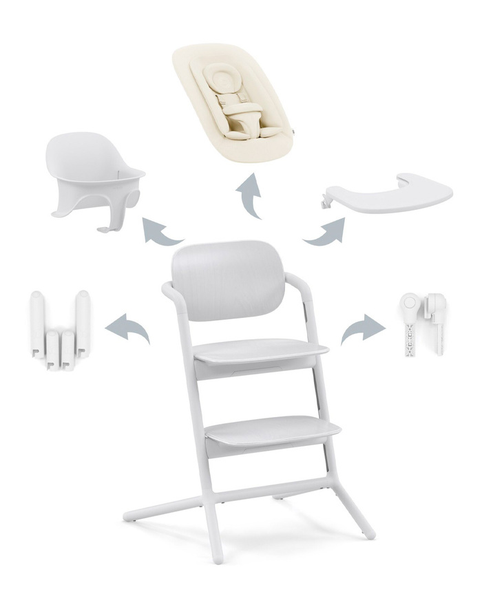 Chaise haute Lemo 4-en-1 Coloris all white  Cybex