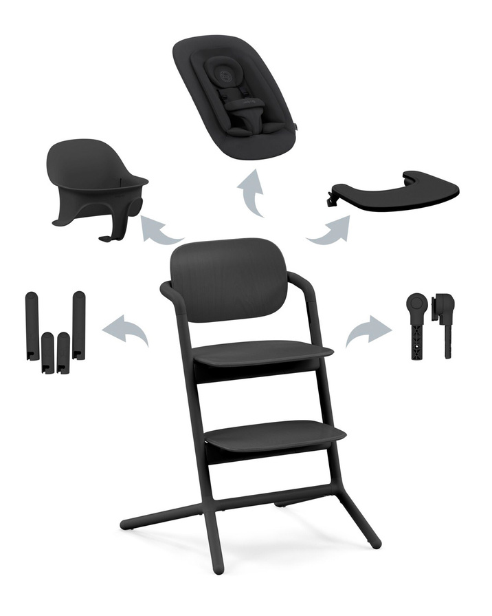 Chaise haute Lemo 4-en-1 Coloris stunning black  Cybex